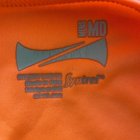 SYNTREL BOXY CREWNECK GRAPHIC TEE Neon Orange White - Picture 5 of 8